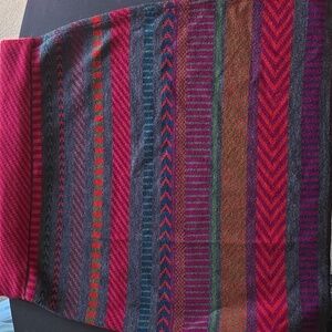 Krimson Klover Multicolor Striped Mini Skirt 100% merino wool